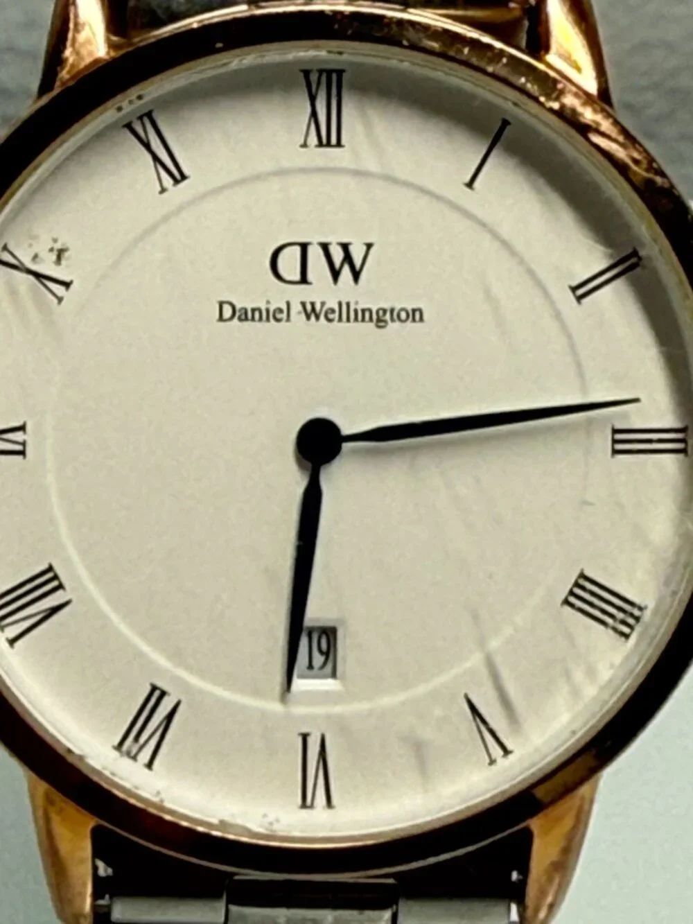 Daniel Wellington DW Men's Watch Roman Numerals Date Two Tone Stainless Steel